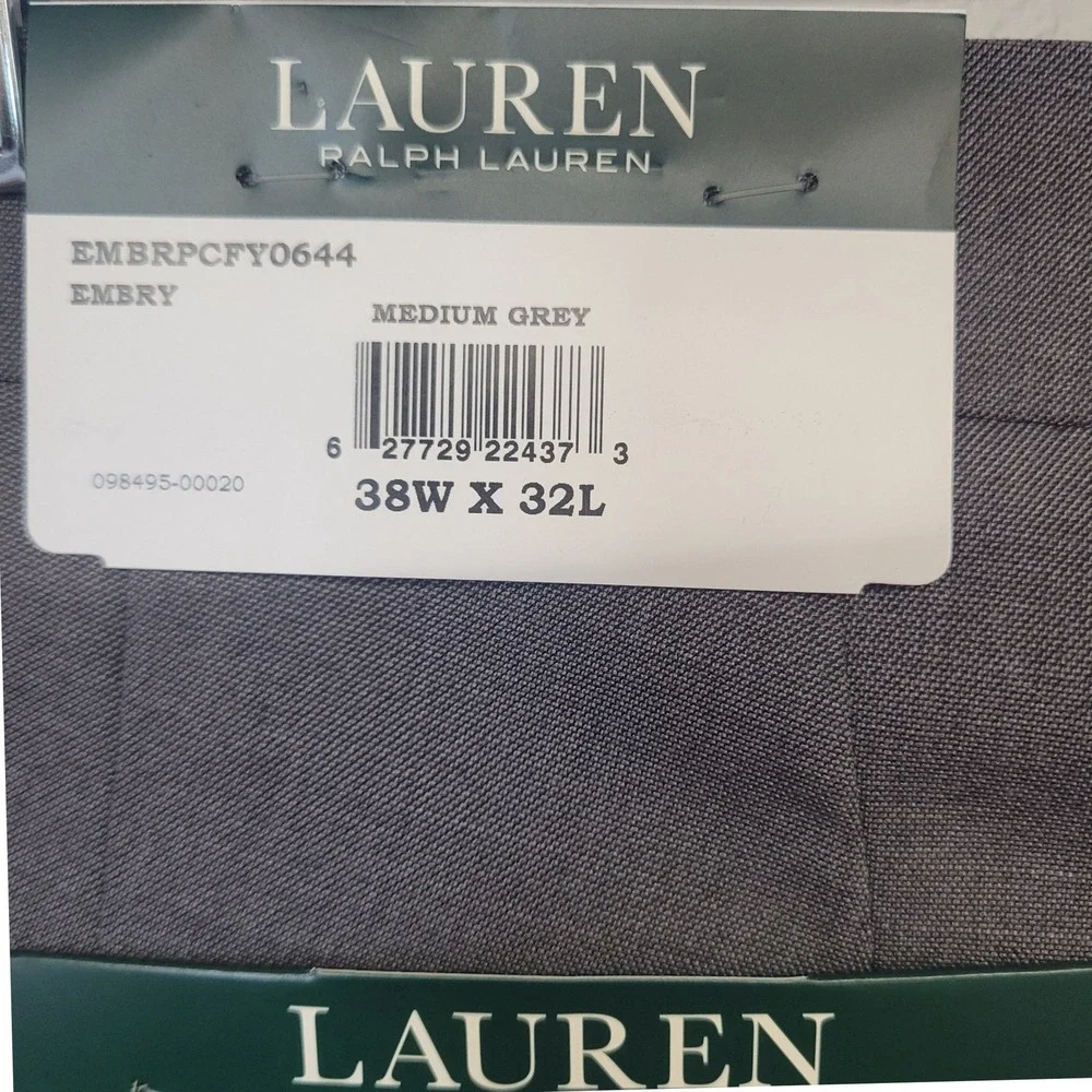 Lauren Ralph‎ Lauren Ultraflex Mens Dress Pants 38x32 Med Grey Classic Fit I691